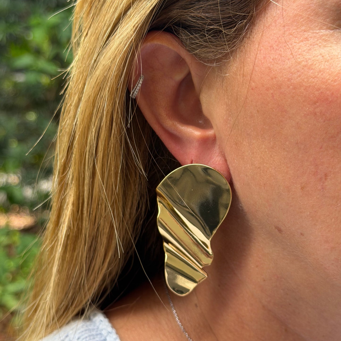Leaf Earrings in 18K Gold Plated