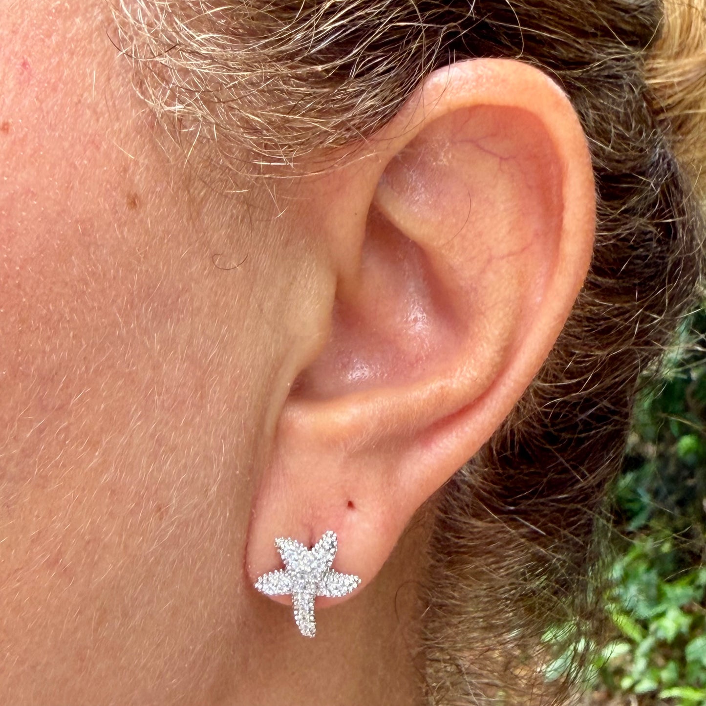 Sea Star Earrings in Sterling Silver 925