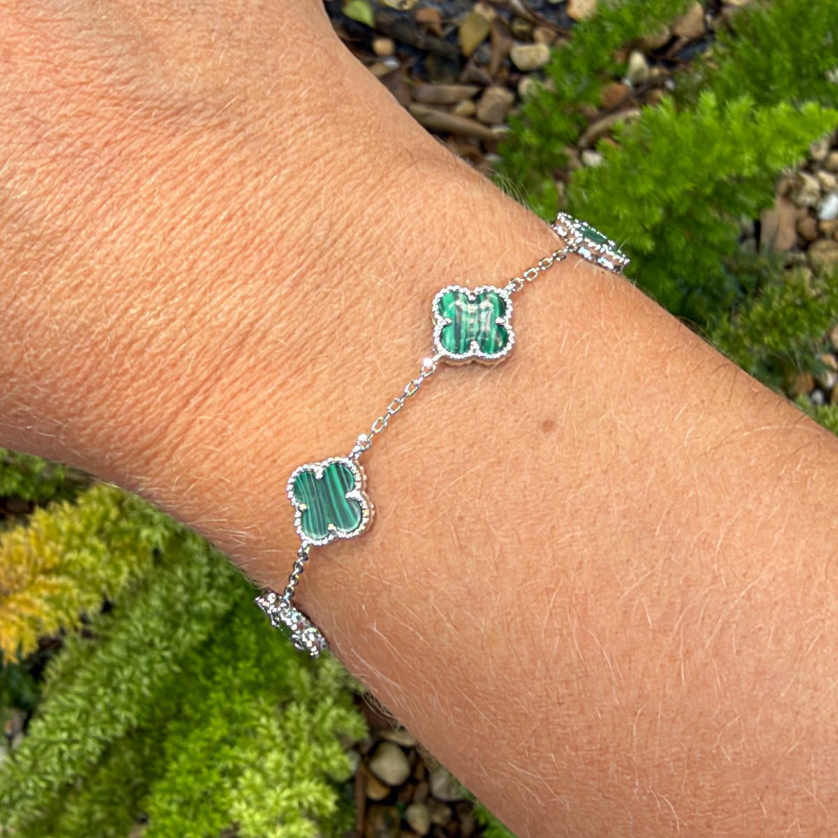 Five Flowers Bracelet in Sterling Silver 925