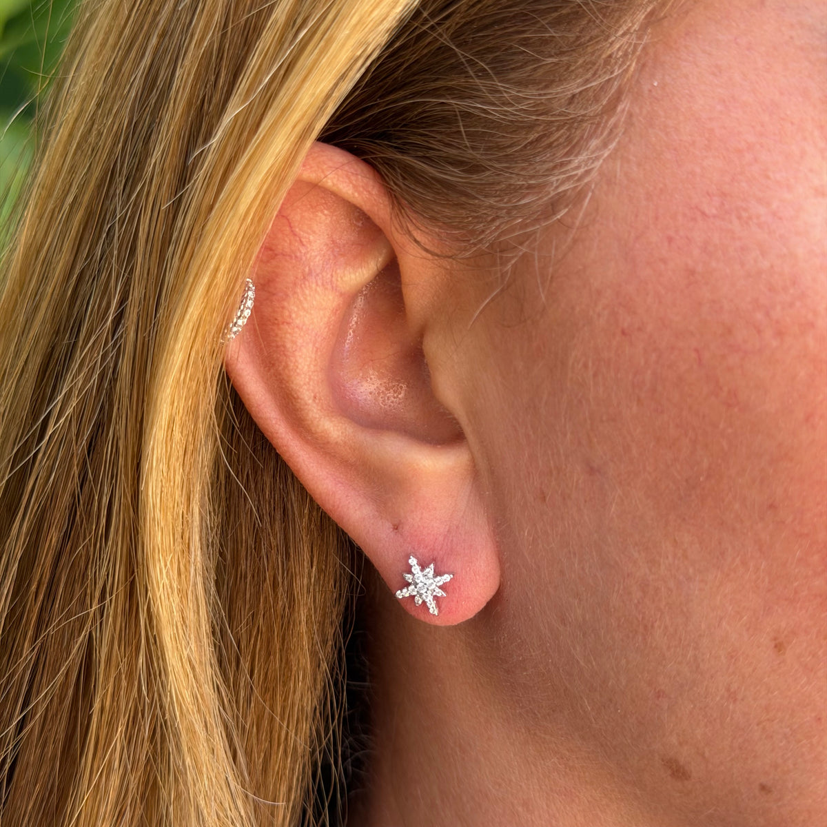 Star Earrings in Sterling Silver 925