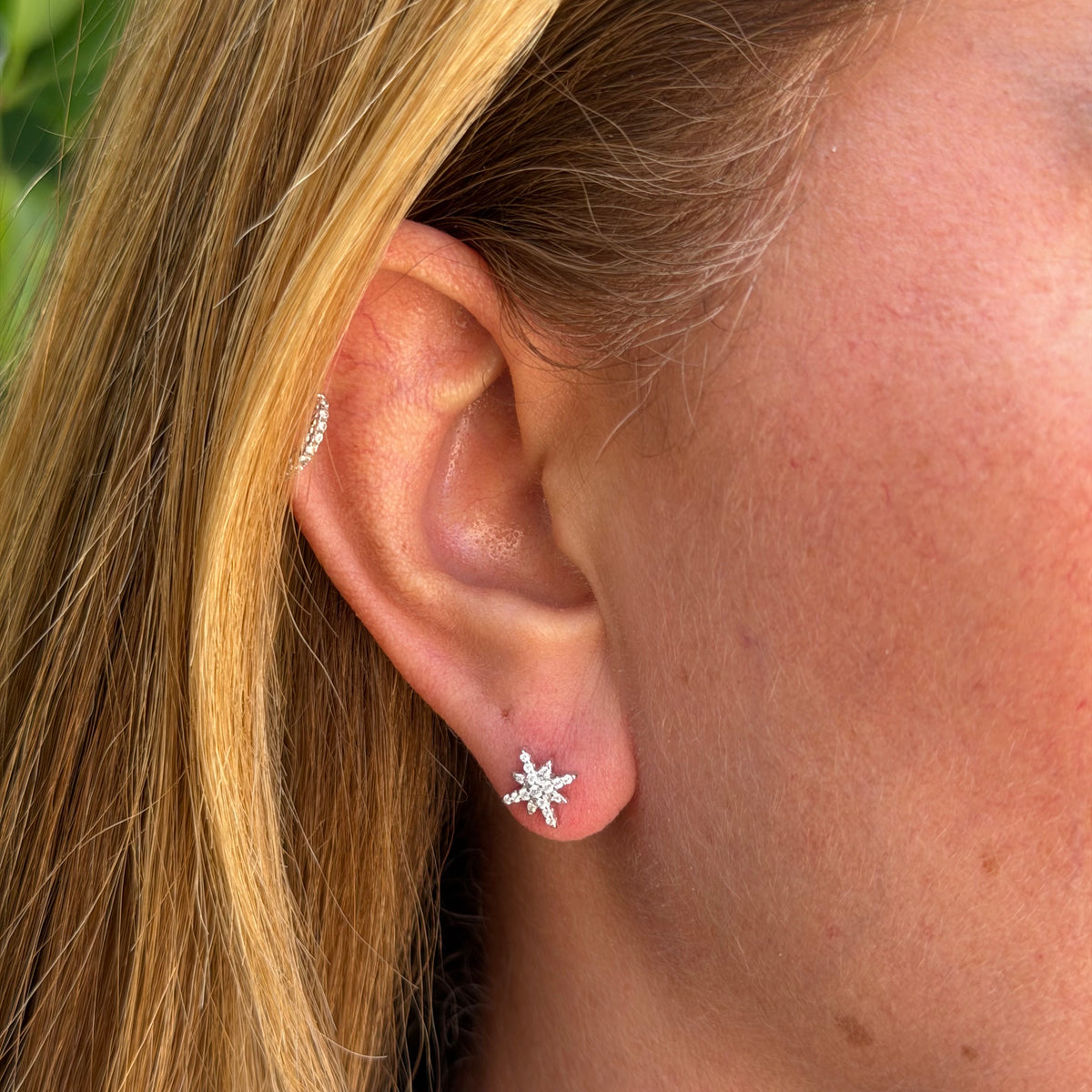 Star Earrings in Sterling Silver 925