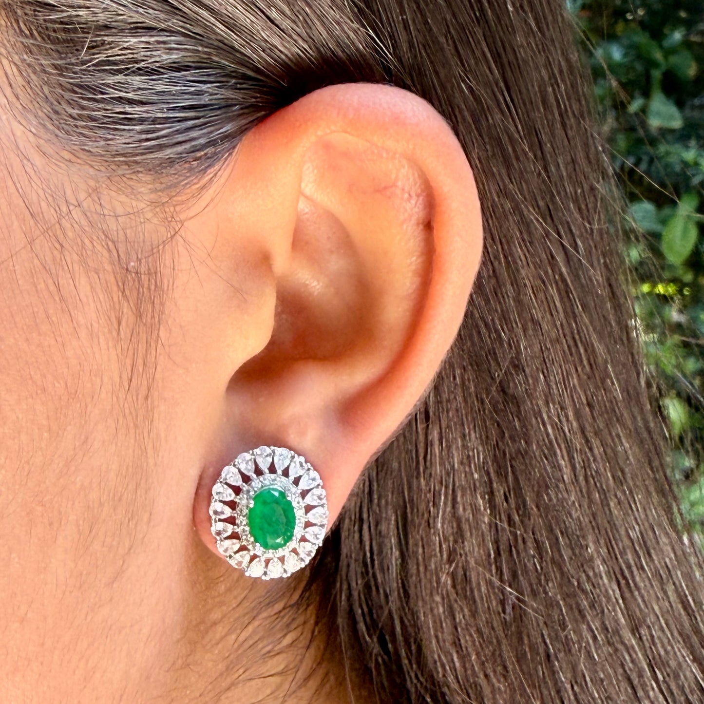 Poggio Earrings in 18K White Gold Plated