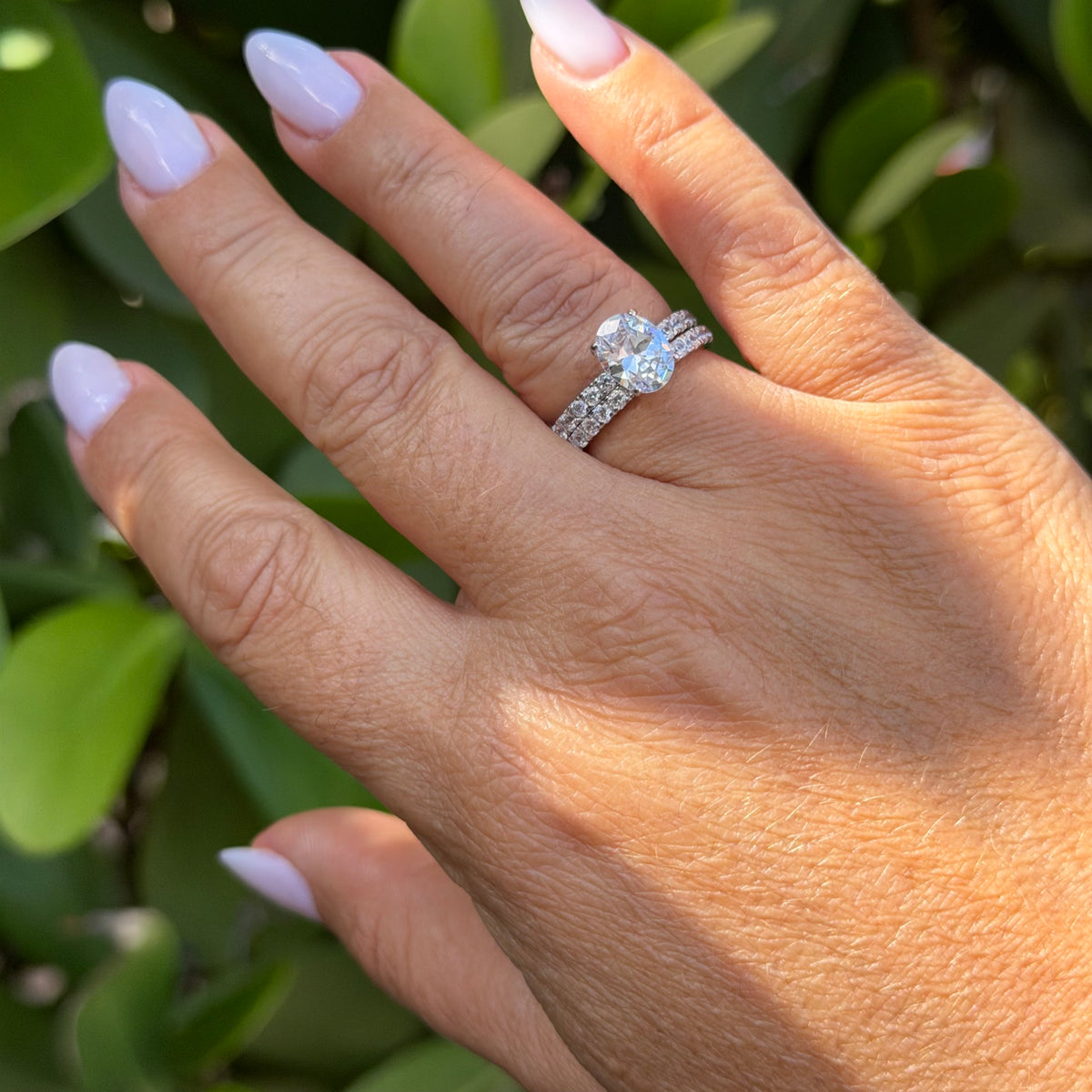 Double Solitaire Ring in Sterling Silver 925