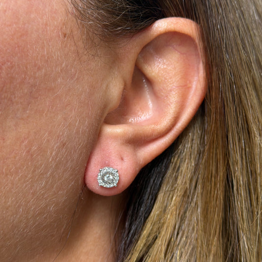 Abha Earrings in 18K White Gold