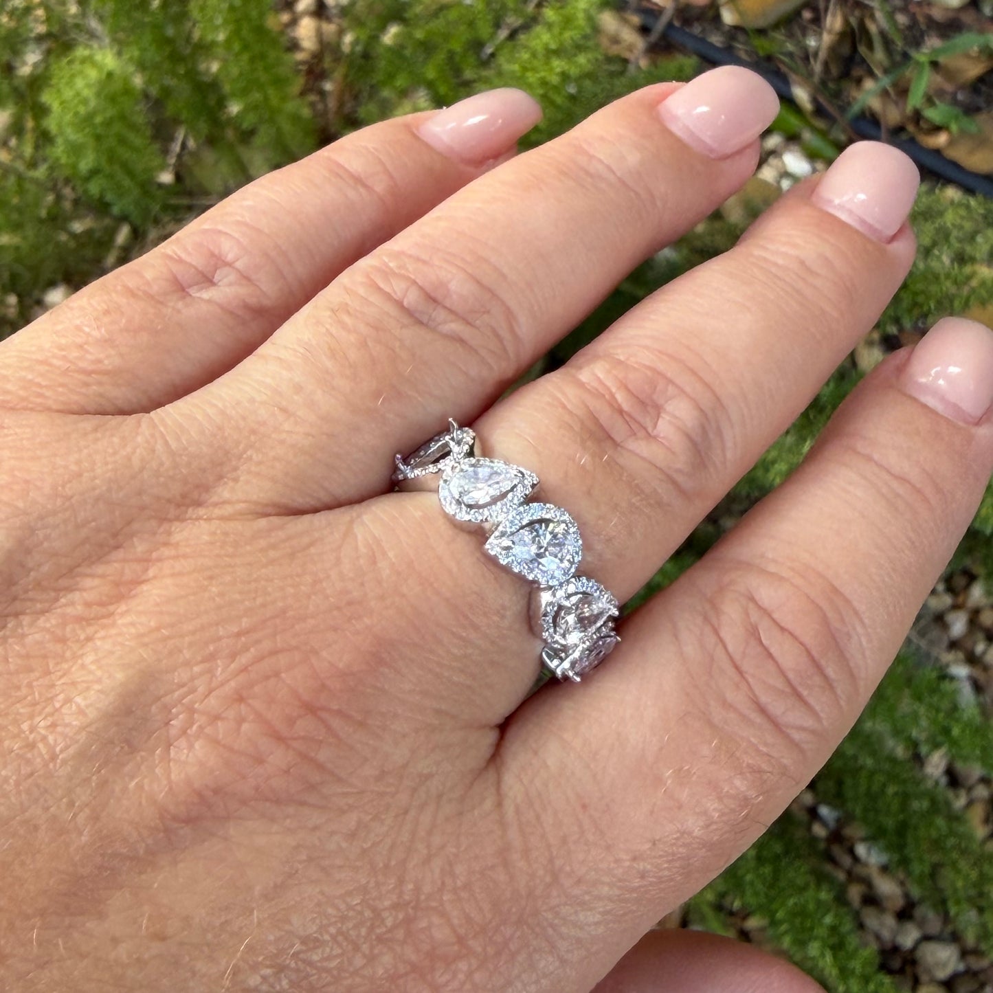 Five Drop Ring in Sterling Silver 925