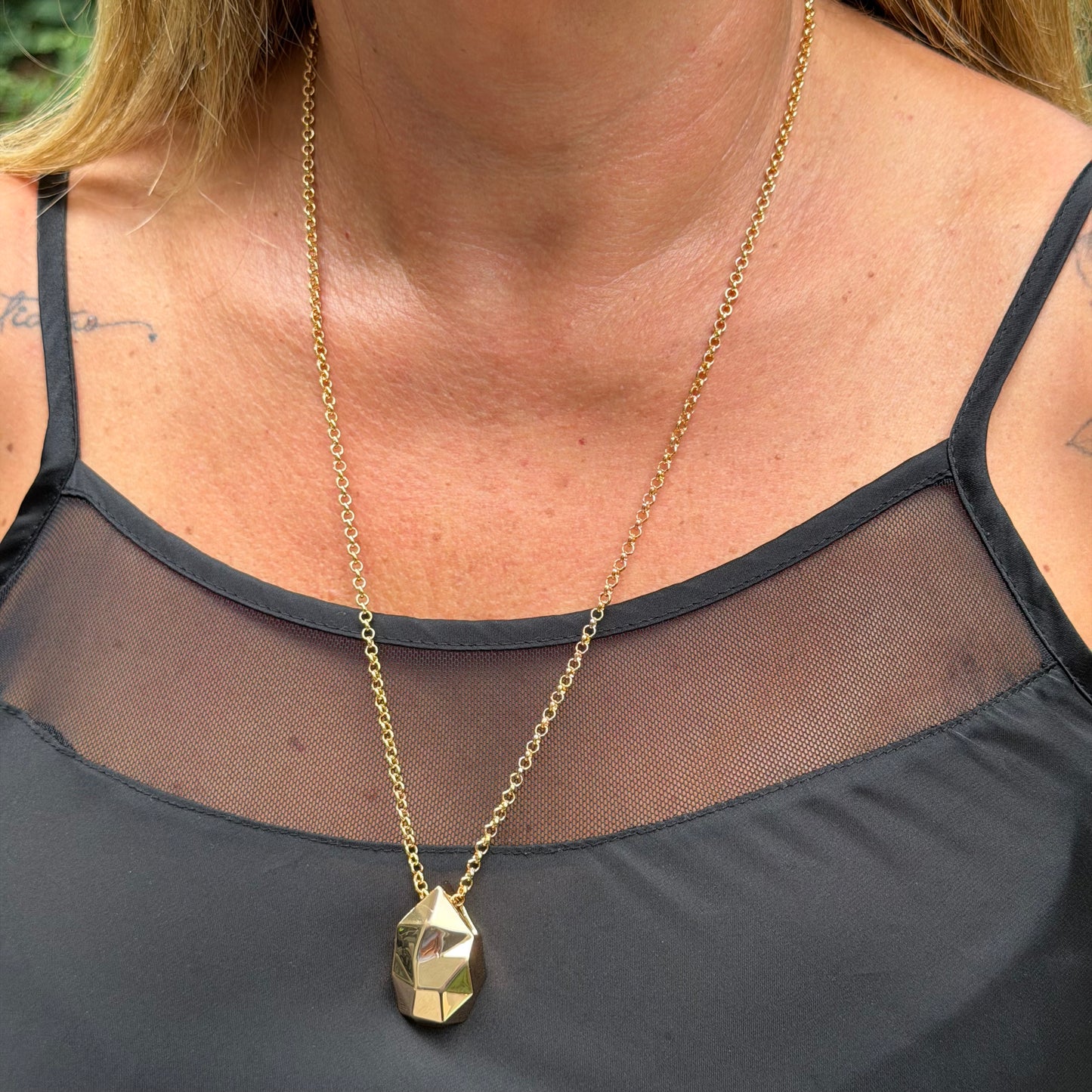 Rock Necklace in 18K Gold Plated