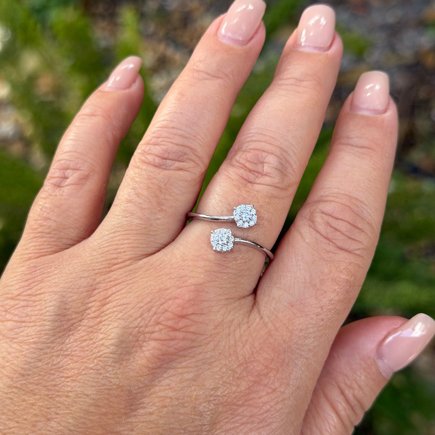 Adjustable Sun Ring in Sterling Silver 925