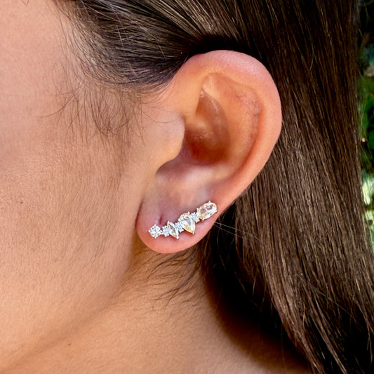 Citrine Ear Cuff in Sterling Silver 925
