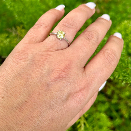 Citrine Ring in Sterling Silver 925