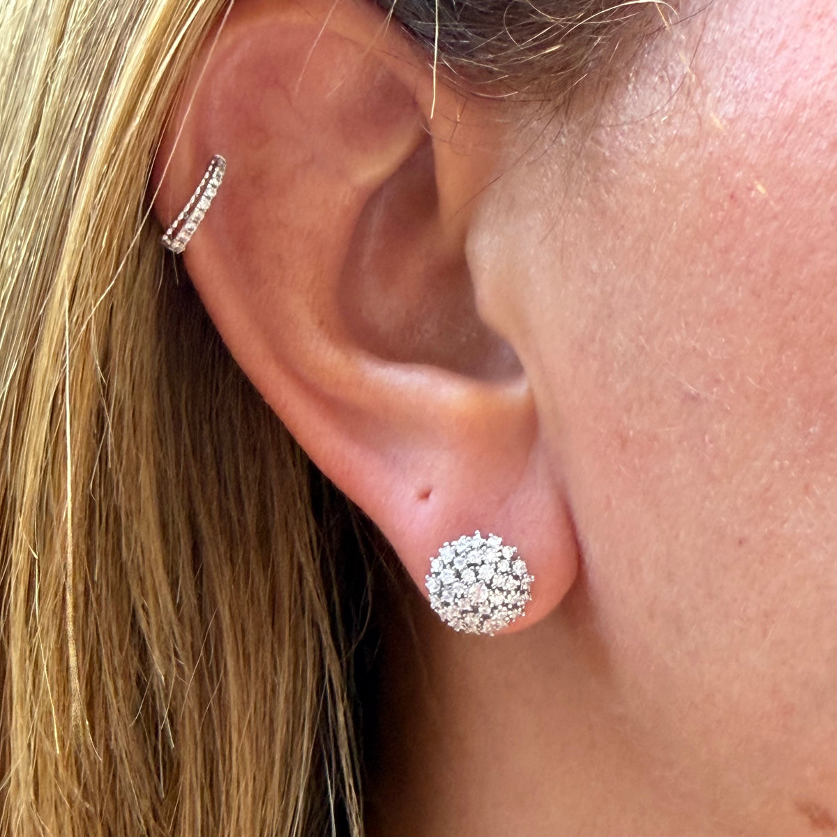 Flower Earrings in Sterling Silver 925