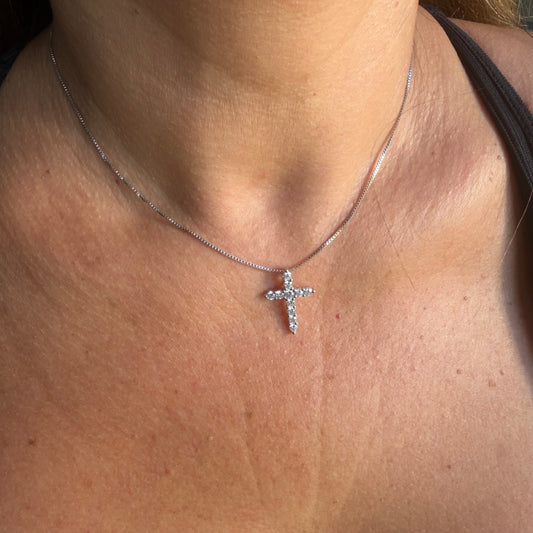 Cross Necklace in Sterling Silver 925