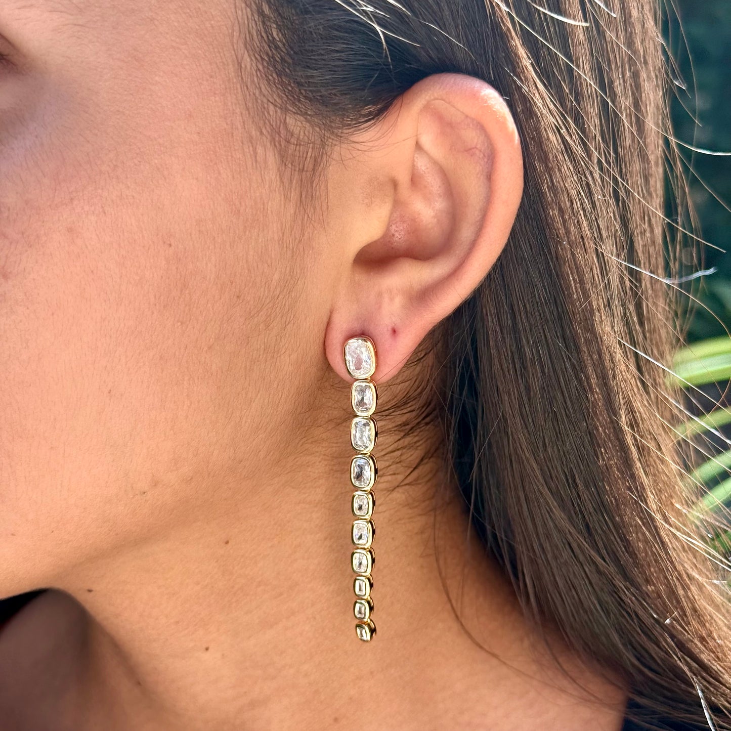 Long Earrings in Sterling Silver 925