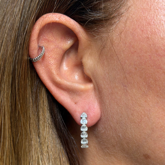 Sanaa Earrings in 18K White Gold