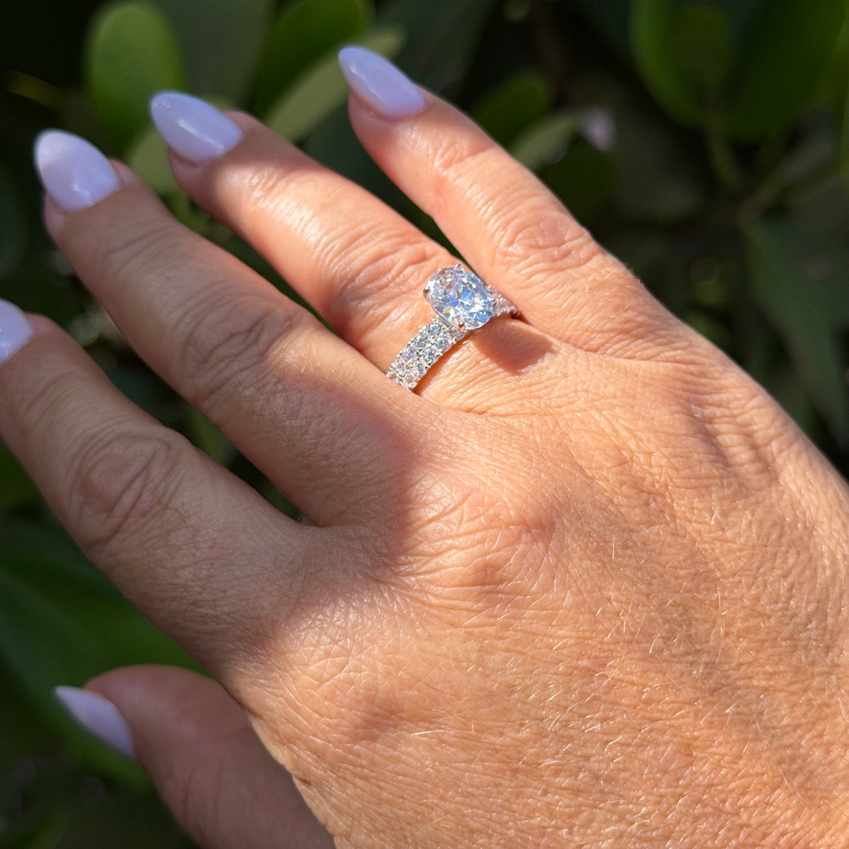 Double Solitaire Ring in Sterling Silver 925