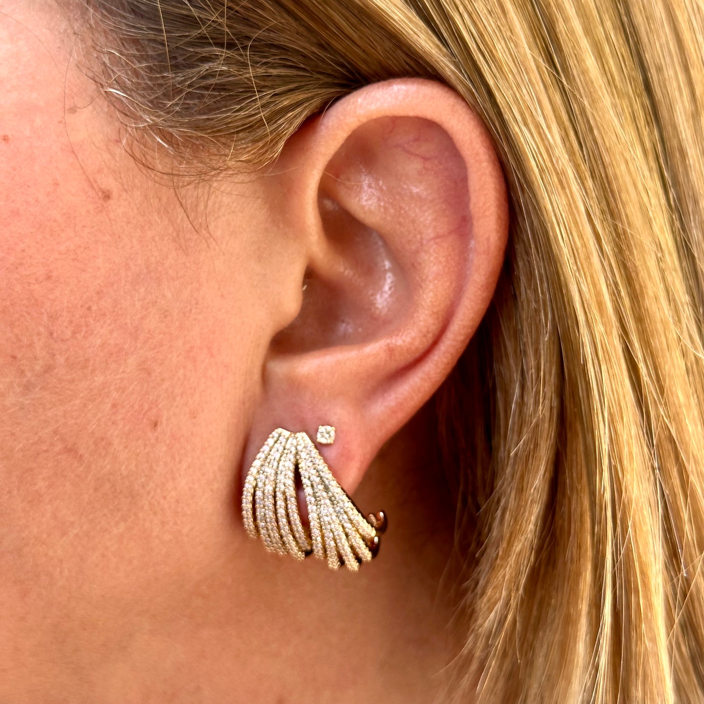 Wave Earrings in 18K Gold Plated