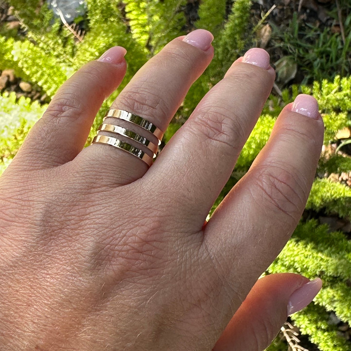 Adjustable Three Wires Ring in 18K Gold Plated