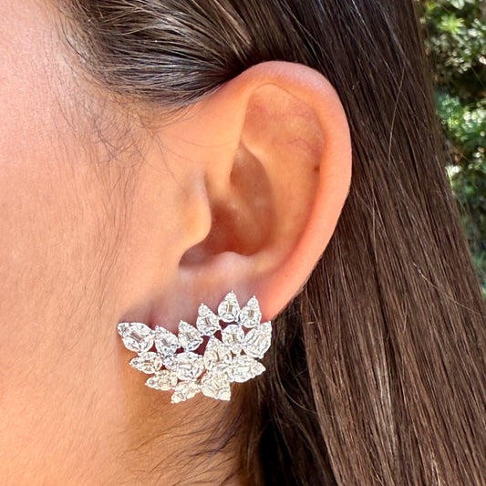 Leaf Earrings in Sterling Silver 925