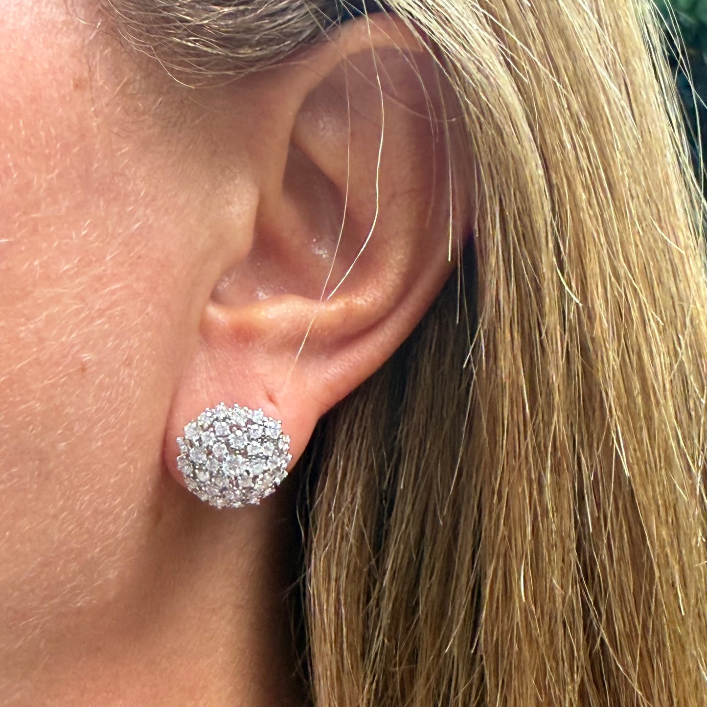 Flower Earrings in Sterling Silver 925