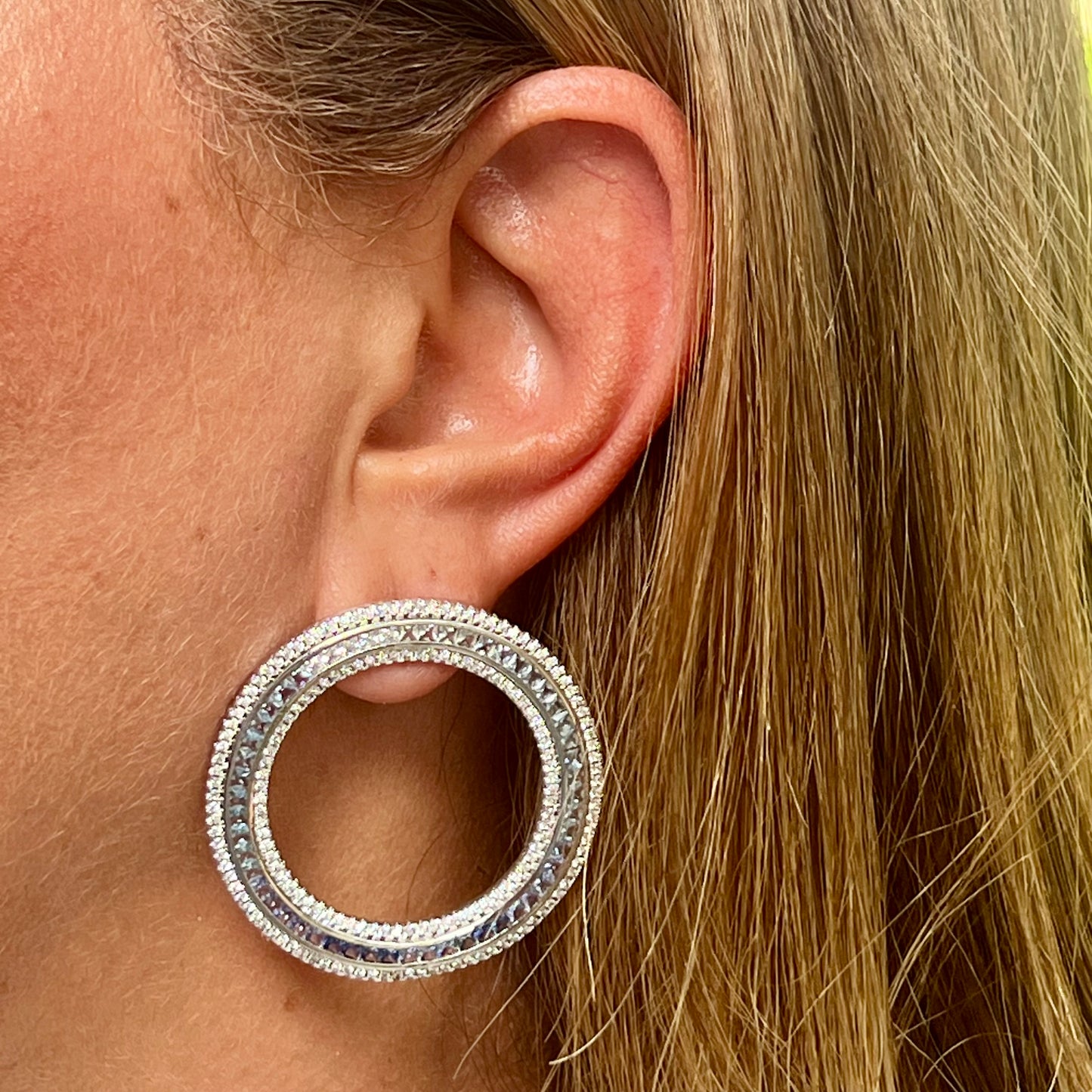 Trancoso Earrings in 18K White Gold Plated