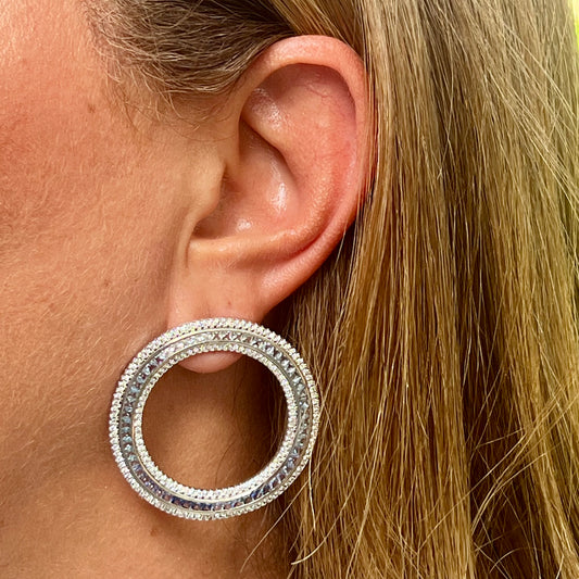 Trancoso Earrings in 18K White Gold Plated