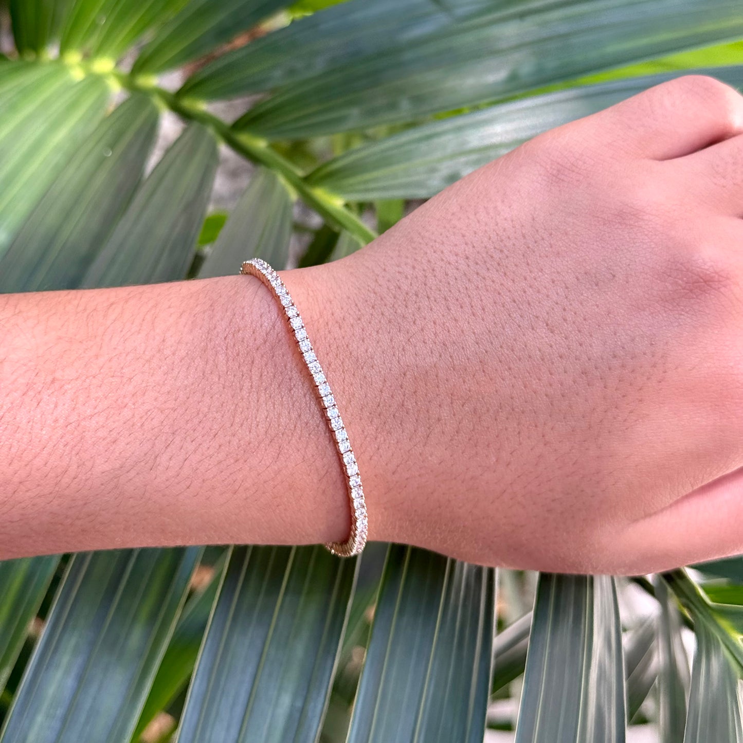 Tennis Bracelet in 18K Gold Plated w/ Zirconias