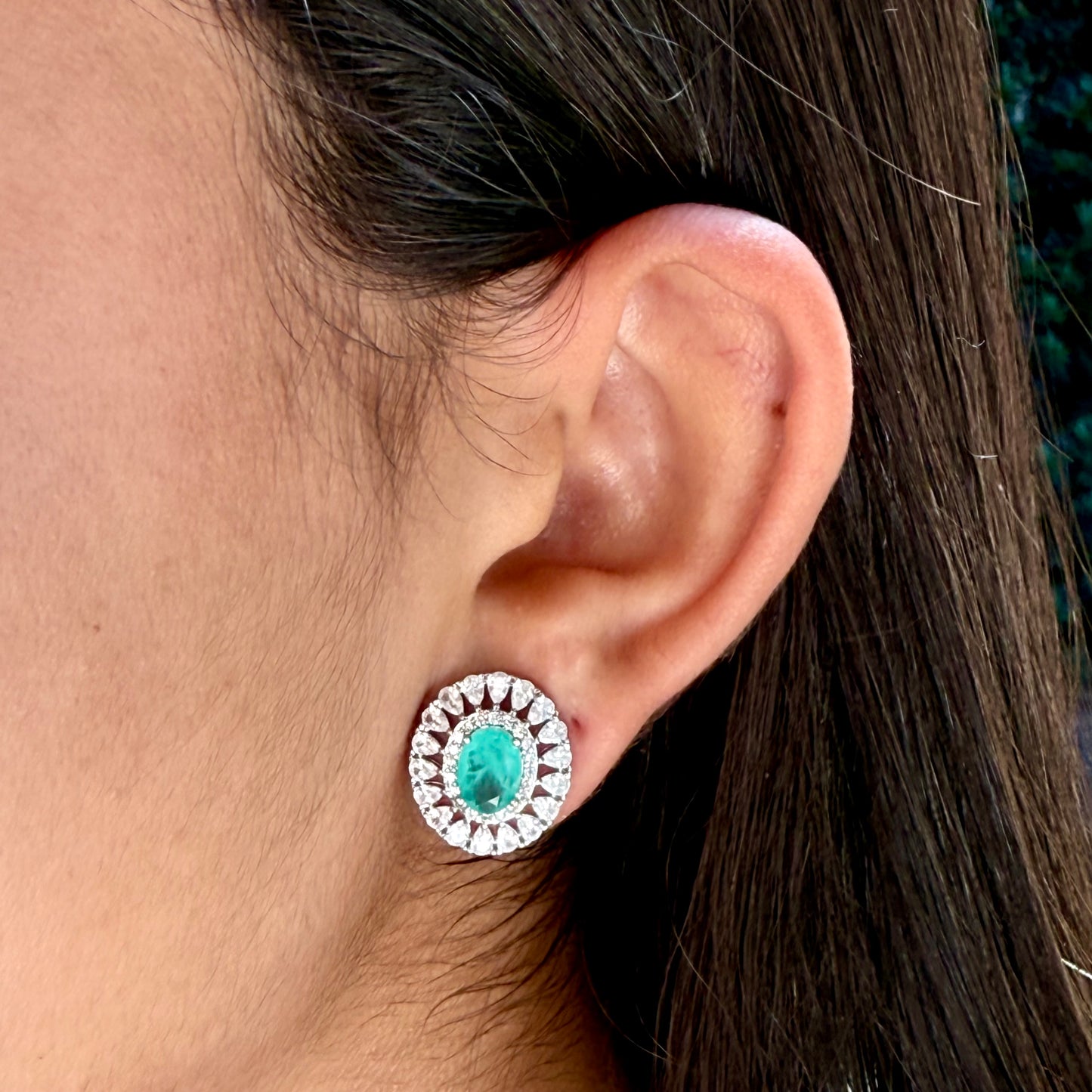 Poggio Earrings in 18K White Gold Plated