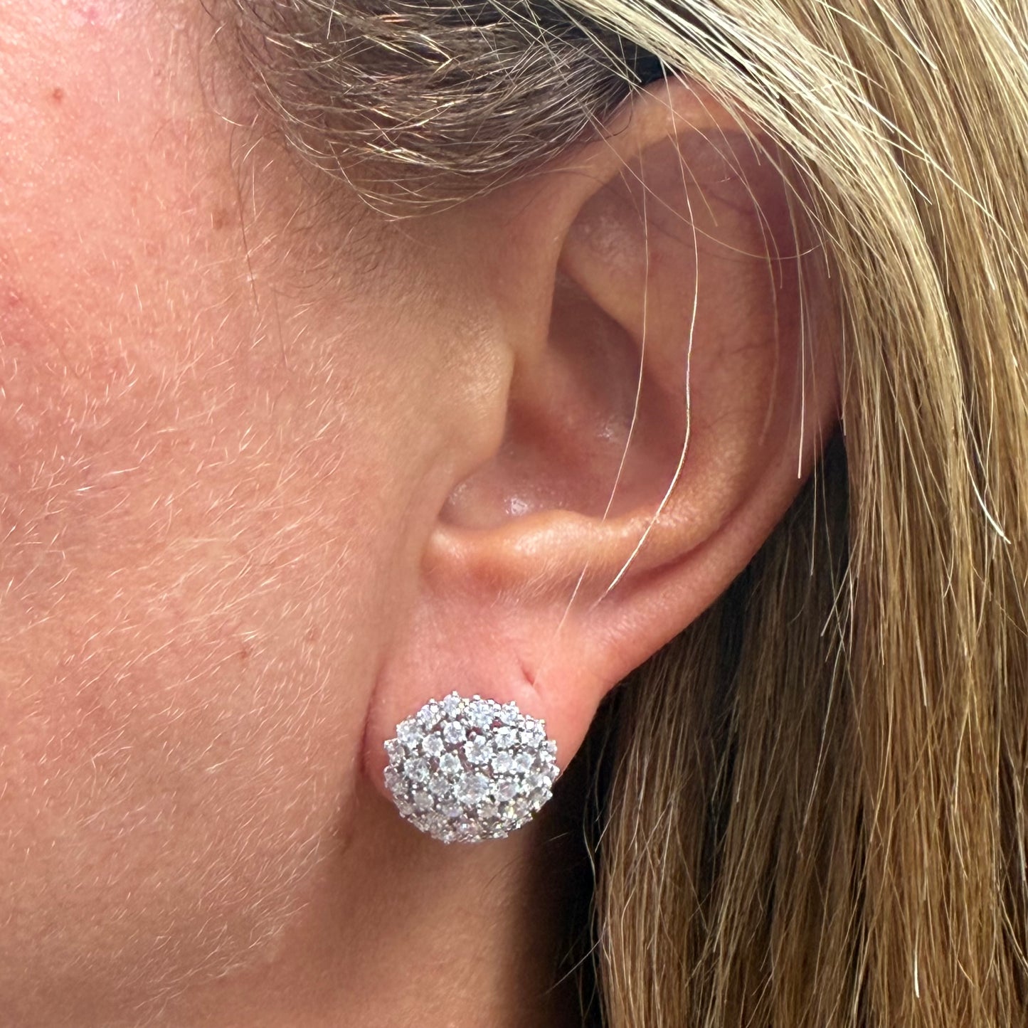 Flower Earrings in Sterling Silver 925