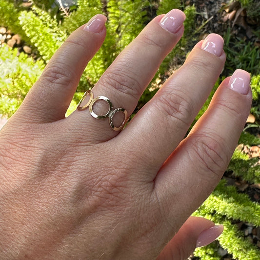 Adjustable Link Ring in 18K Gold Plated