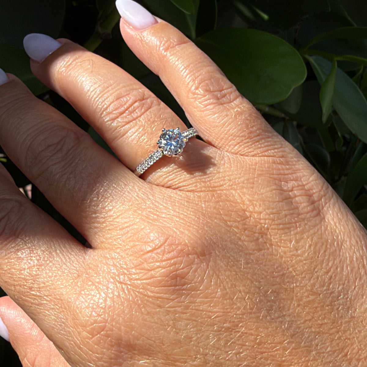 Solitaire Ring in Sterling Silver 925