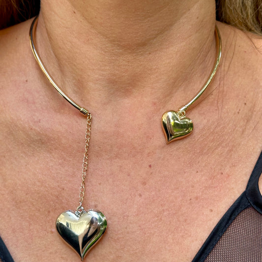 Heart Choker in 18K Gold Plated