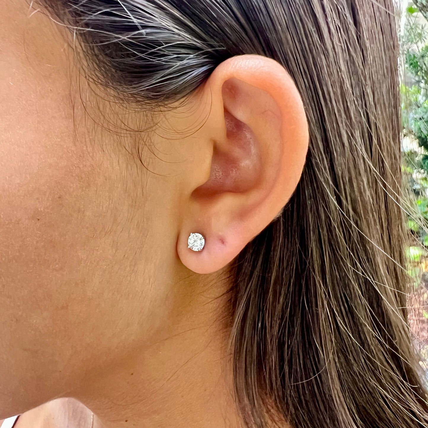 Moissanite Light Spot Earrings in Sterling Silver 925