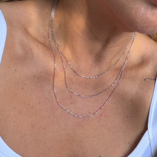 Spheres Necklace in Sterling Silver 925