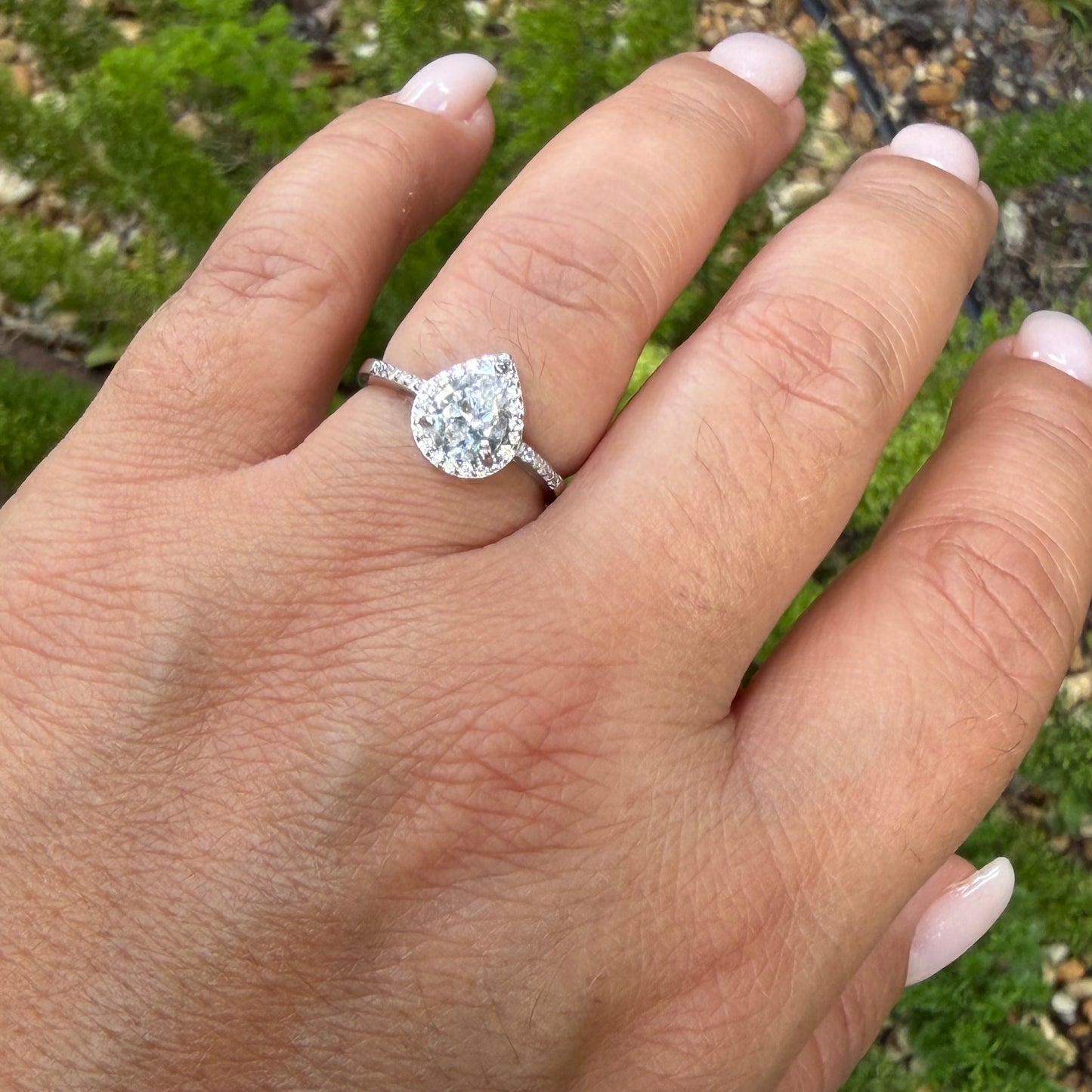 Drop Ring in Sterling Silver 925