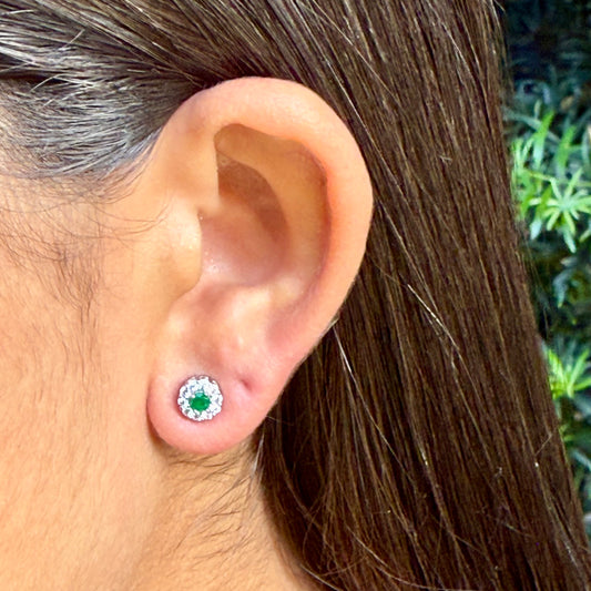 Light Spot Earrings in 18K White Gold Plated