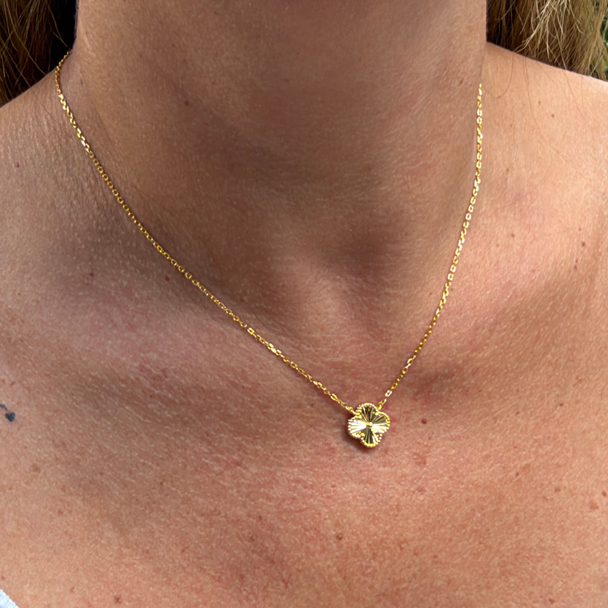 One Flower Necklace in Sterling Silver 925