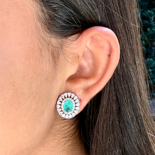 Poggio Earrings in 18K White Gold Plated