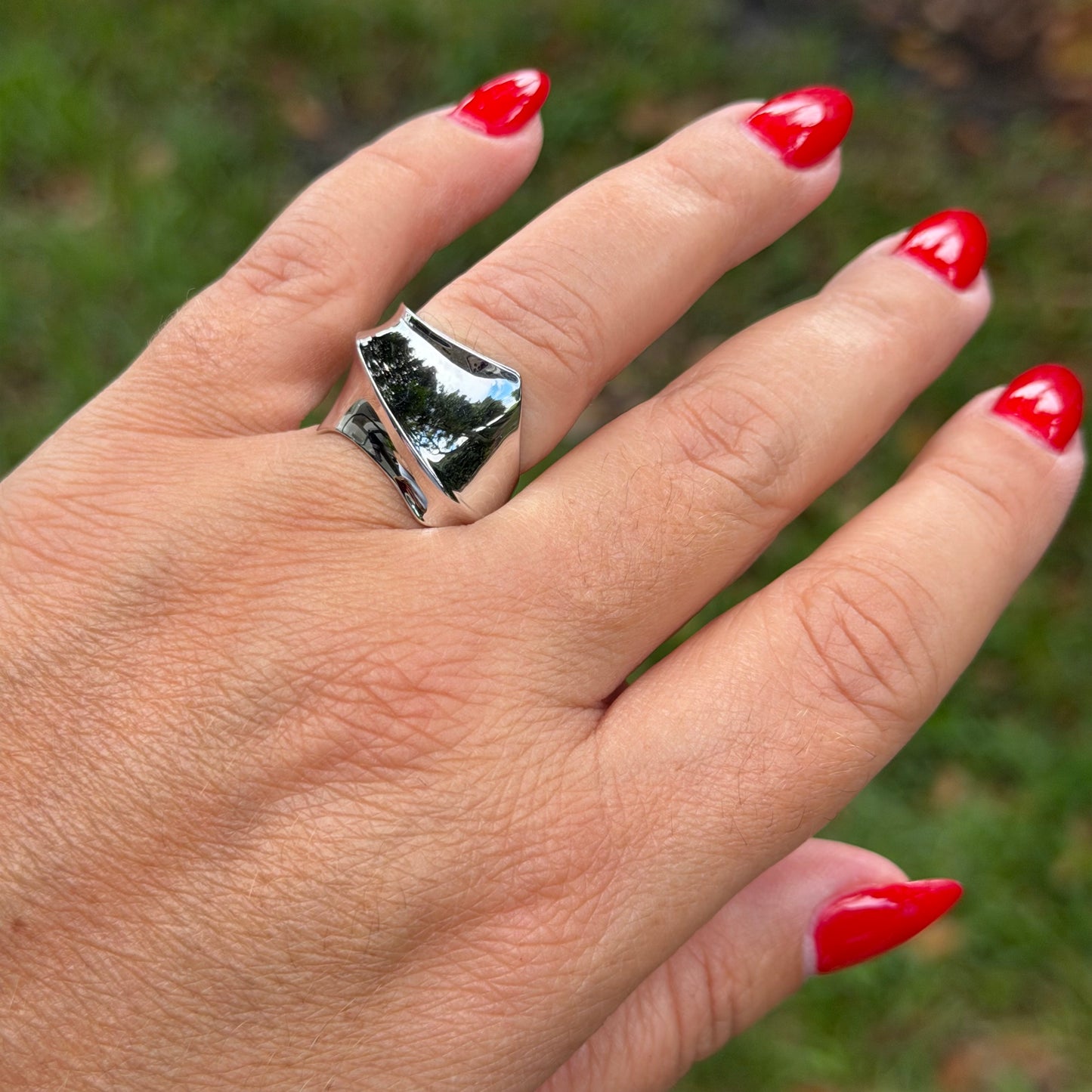San Marim Ring in 18K White Gold Plated
