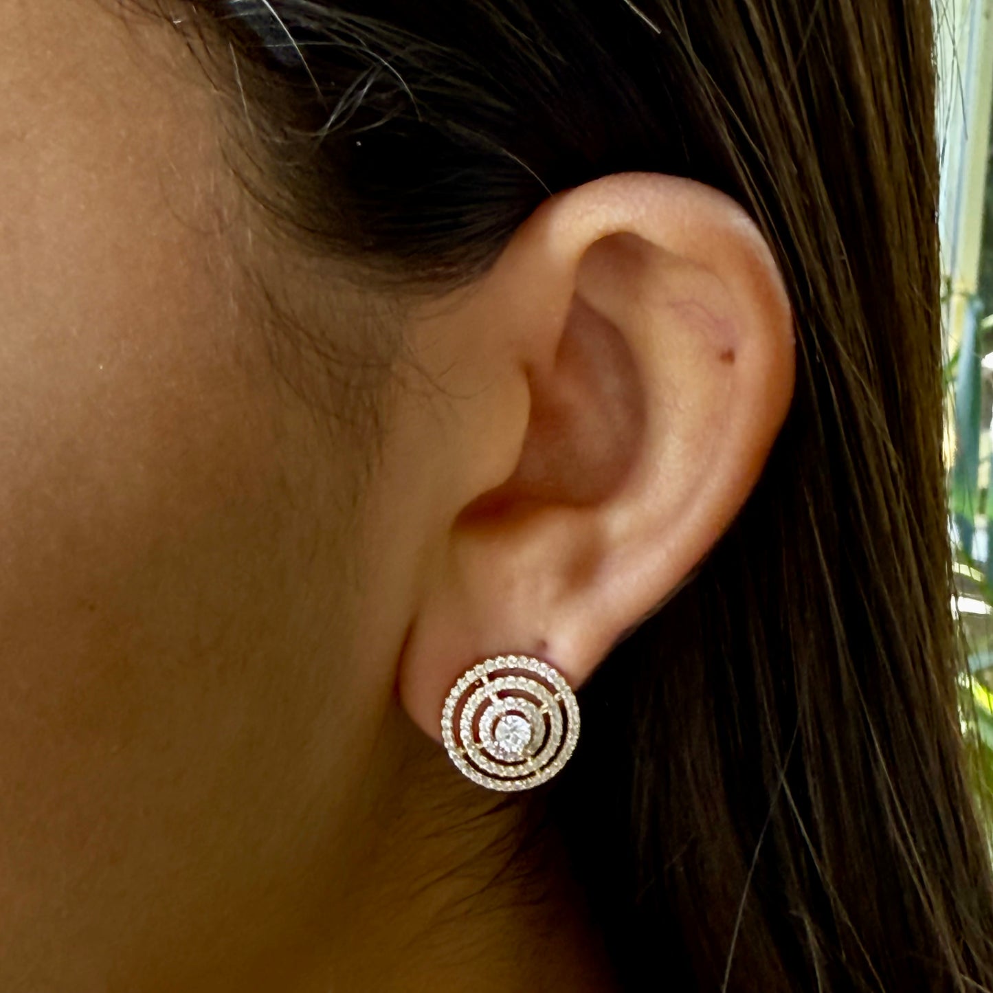 China Hat Earrings in 18K Gold Plated