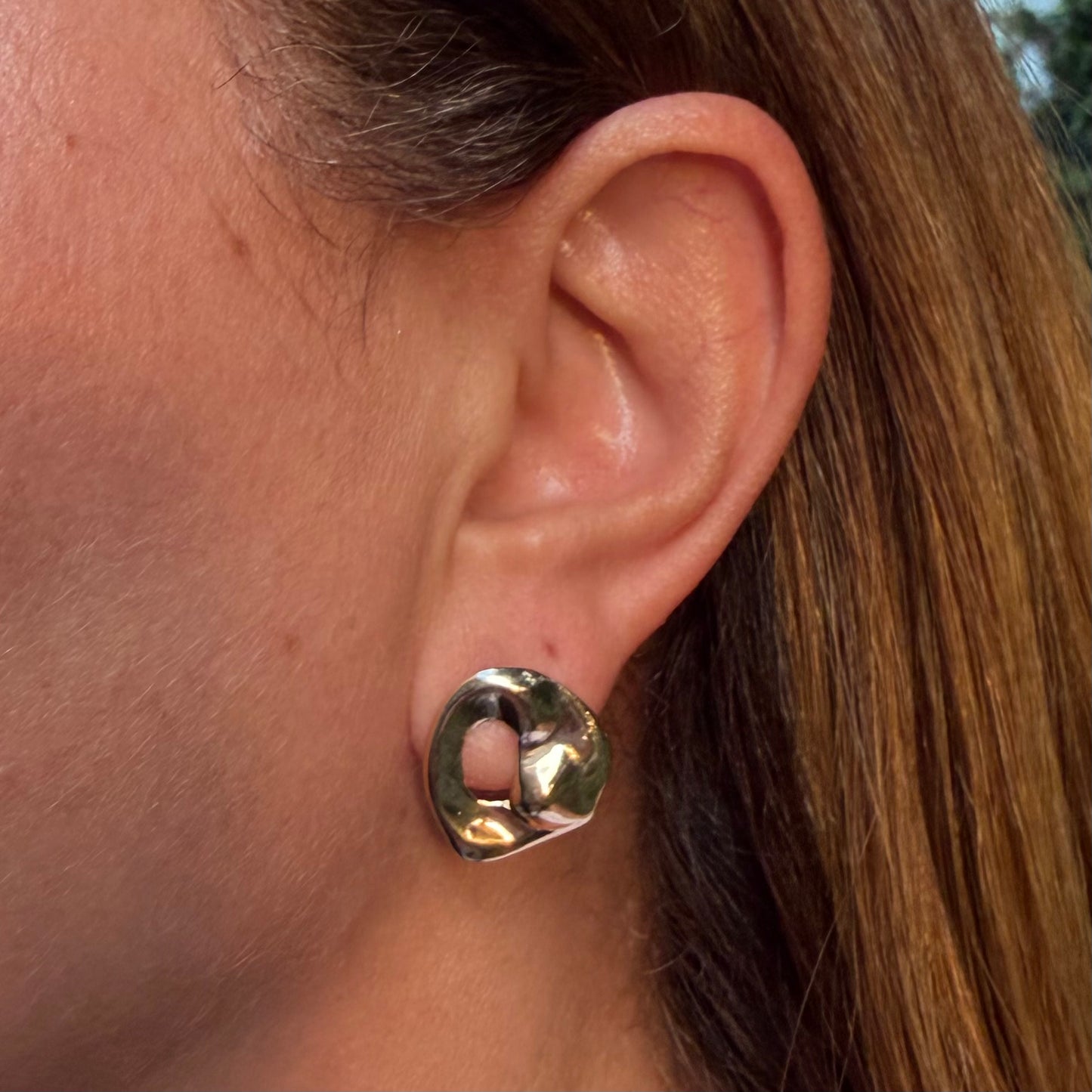 Flat Earrings in 18K Gold Plated