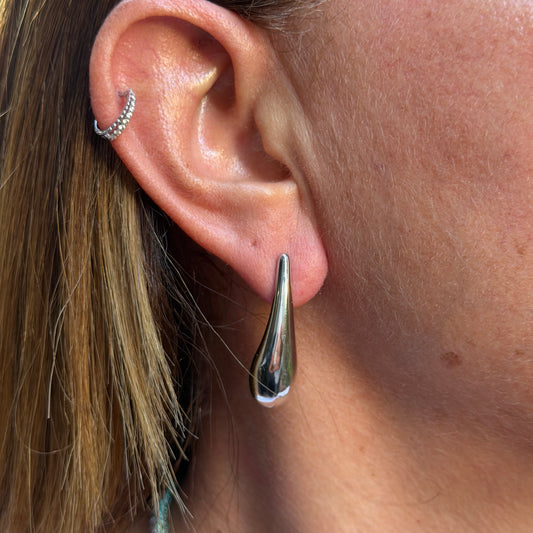 Drop Earrings in 18K White Gold Plated