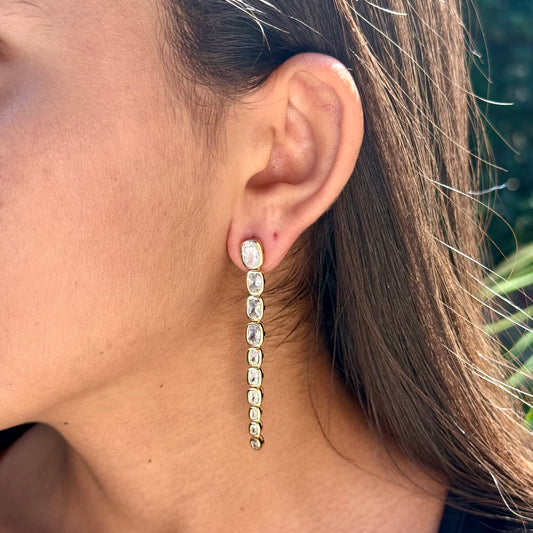 Long Earrings in Sterling Silver 925