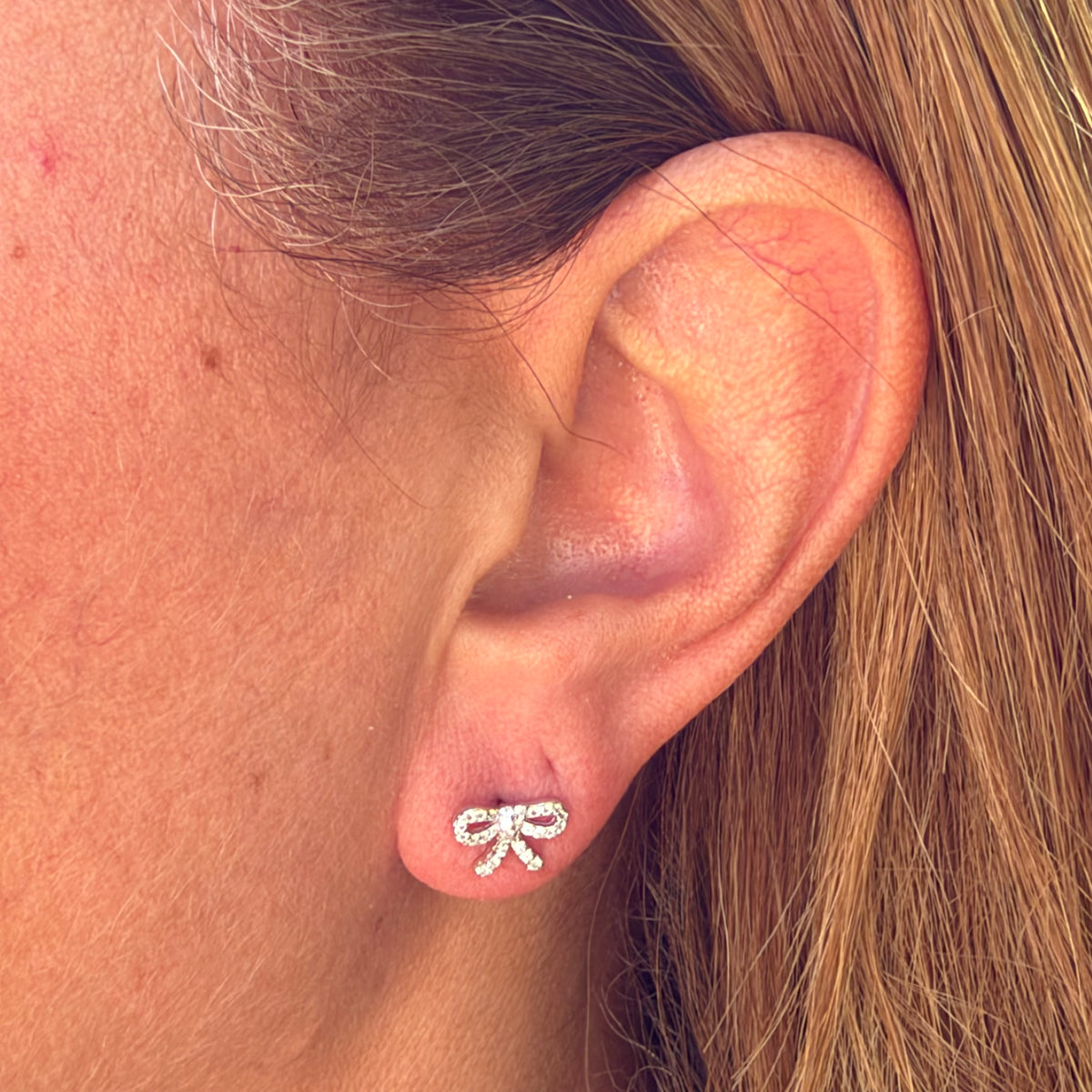 Bow Earrings in Sterling Silver 925