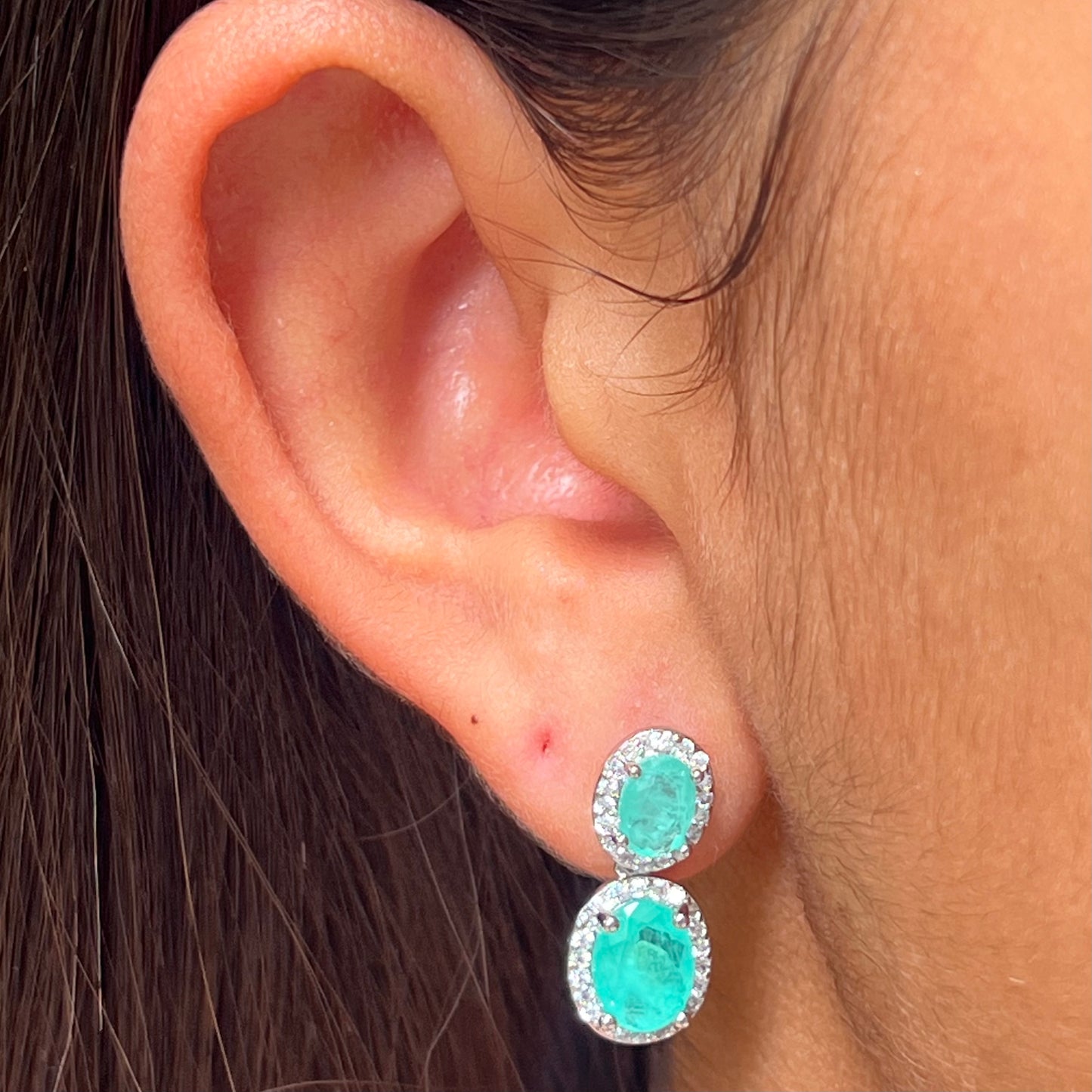 Porto Earrings in 18K White Gold Plated