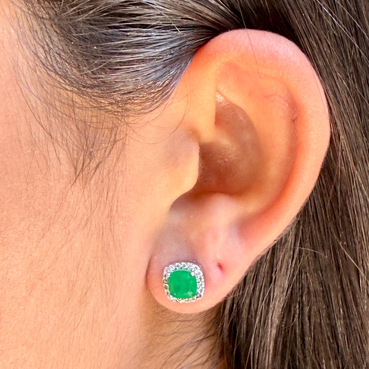 Alamis Earrings in 18K White Gold Plated