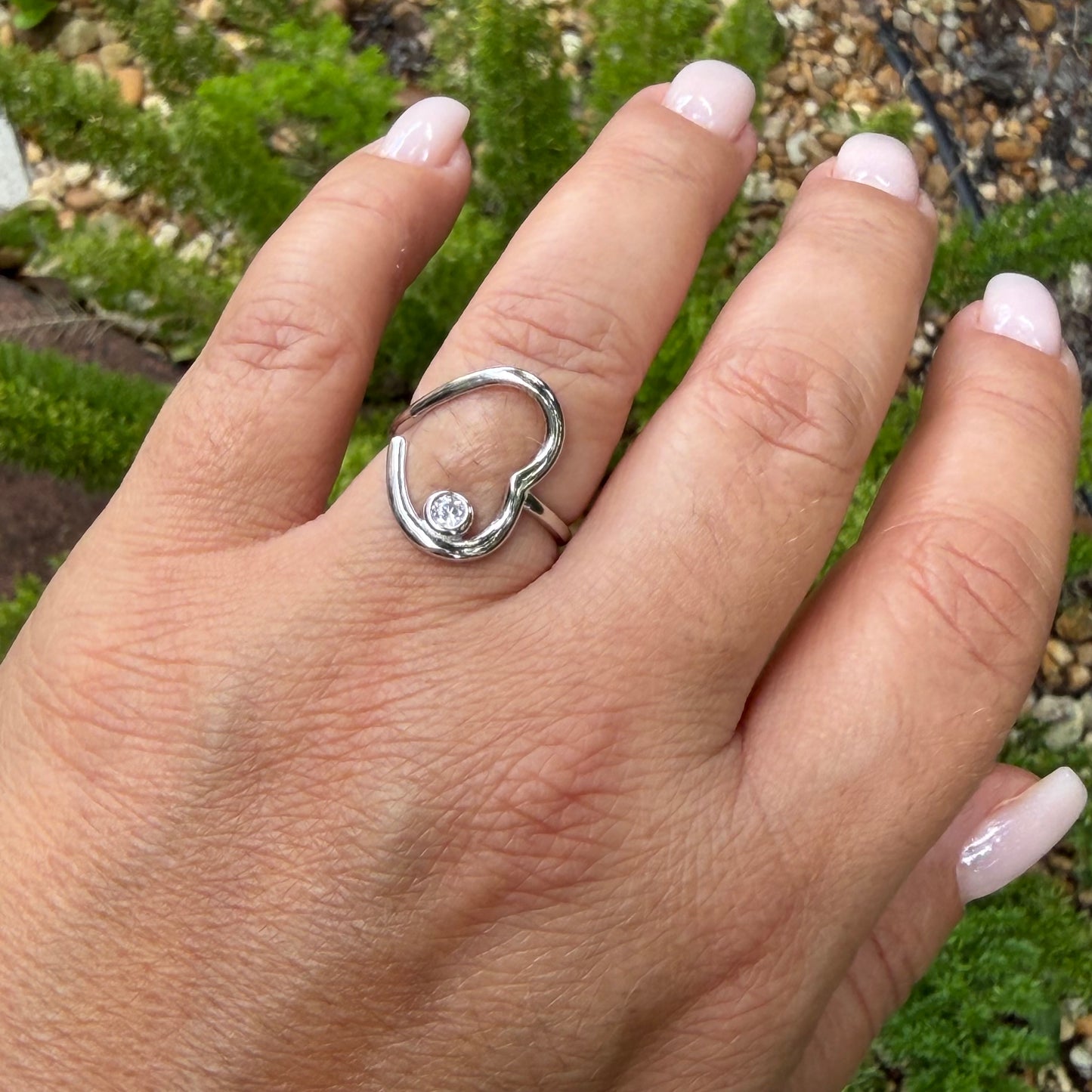 Heart Ring in Sterling Silver 925