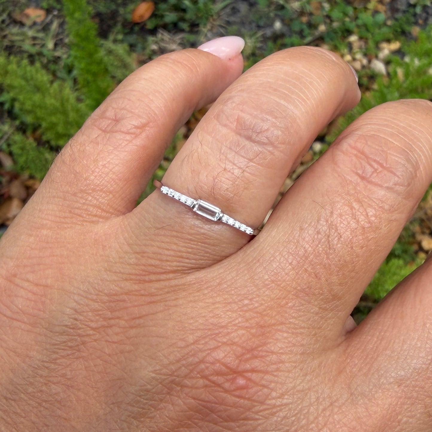 Solitaire Ring in Sterling Silver 925