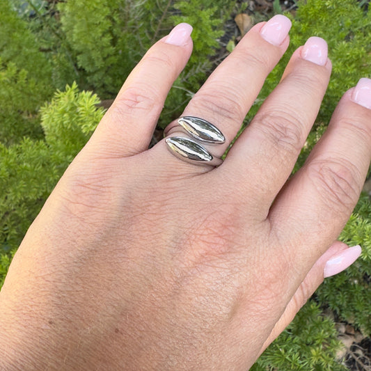 Adjustable Turin Ring in 18K Gold Plated