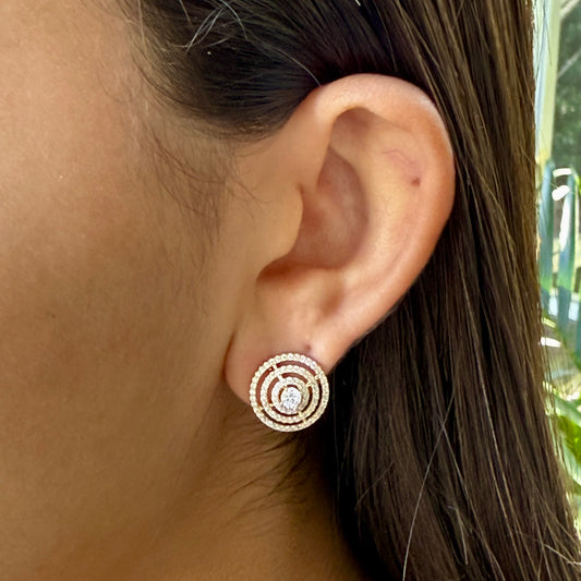 China Hat Earrings in 18K Gold Plated