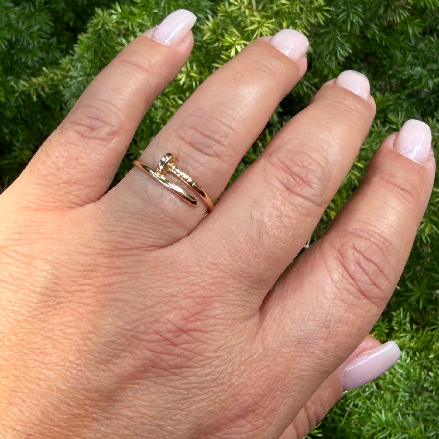 Nail Ring in 18K Gold