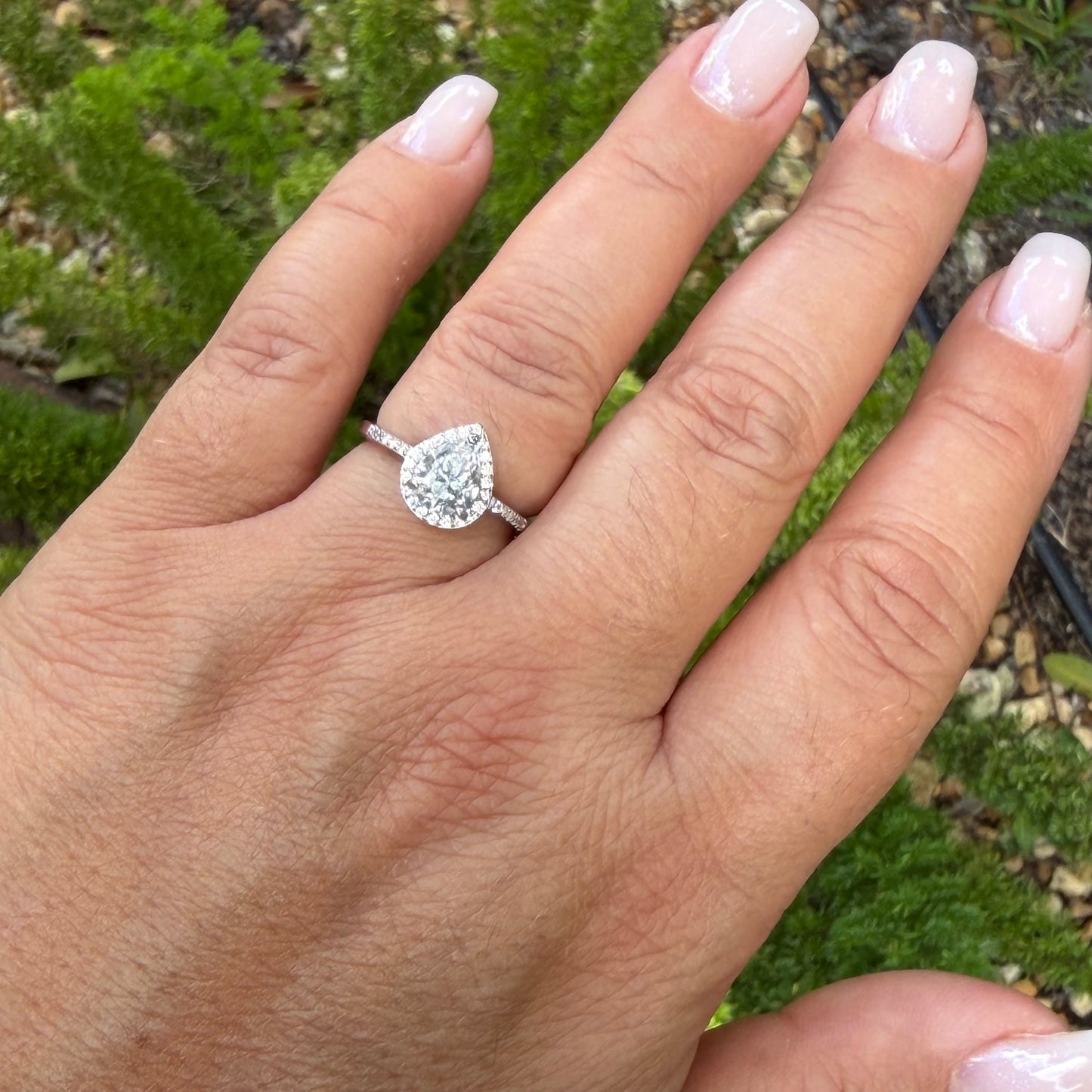 Drop Ring in Sterling Silver 925